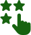 Stars and Index Finger Icon