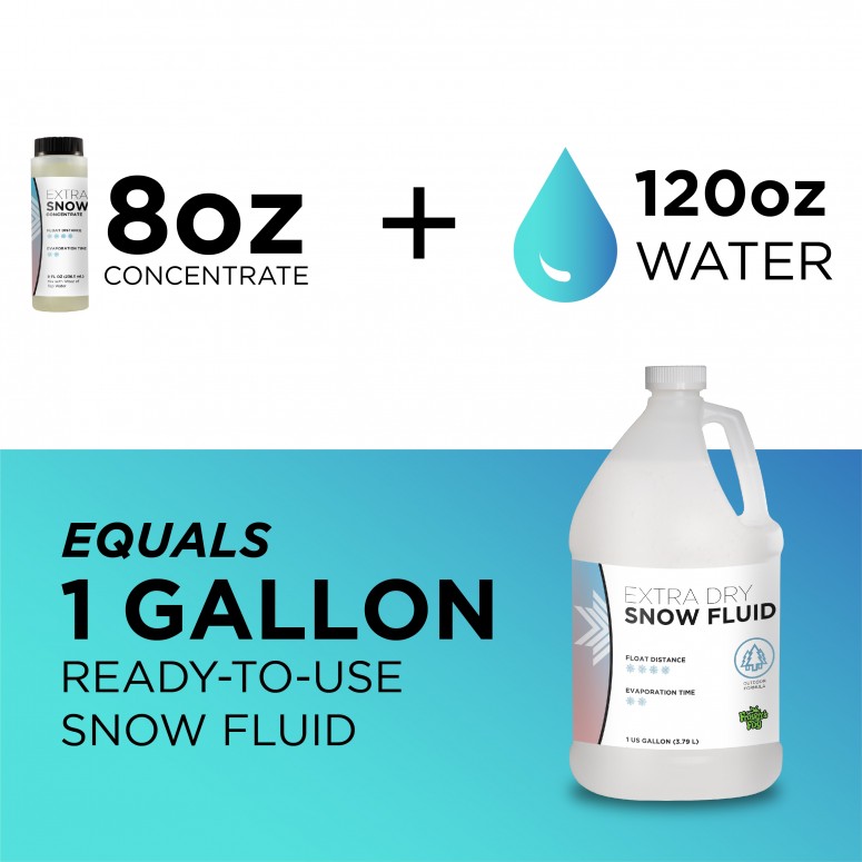 ULTRA DRY - NO ODOR - Snow Juice Machine Fluid - Froggys Flakes ULTRA (30-50 Foot Float / Drop)