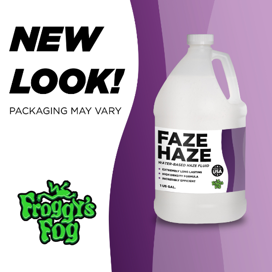 Froggy's Fog® - Faze Haze - Professional Water Based Haze Juice - For Antari F-1, F-5, F-7, Chauvet Professional AMHAZE 2 and Martin Compact Hazers - DS-FH-1