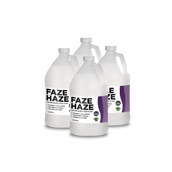 Faze Haze - Professional Water Based Haze Juice - For Antari F-1, F-5, F-7, Chauvet Professional AMHAZE 2 and Martin Compact Hazers