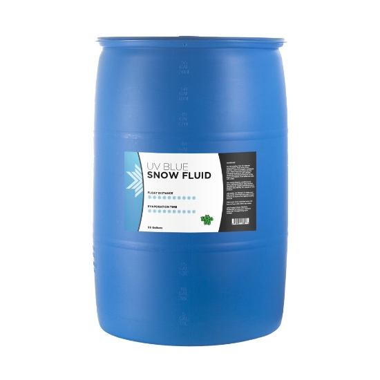 Froggy's Flakes® - BLUE UV BLACKLIGHT REACTIVE Snow Juice Machine Fluid by Froggy's Fog® - Evaporative Formula - SN-UVB-1