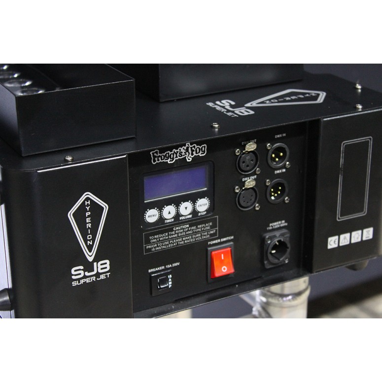 Hyperion SJ8® - Superjet - 1800 Watts, 2 Color Smoke, SuperJet - Upshot Fog Machine w/ HEX LEDs 40,000 CFM