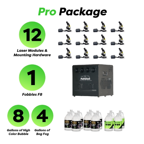 Laser "Toxic" Bubbles Effect- Pro Package - LASER-BUBBLES-PRO-GREEN