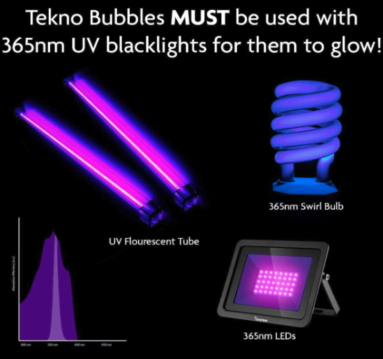 Tekno Bubbles - BLUE UV Blacklight Reactive - TB-BL-1