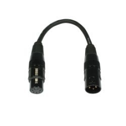 ADJ - XLR Cable - 3 Pin Male to 5 Pin Female