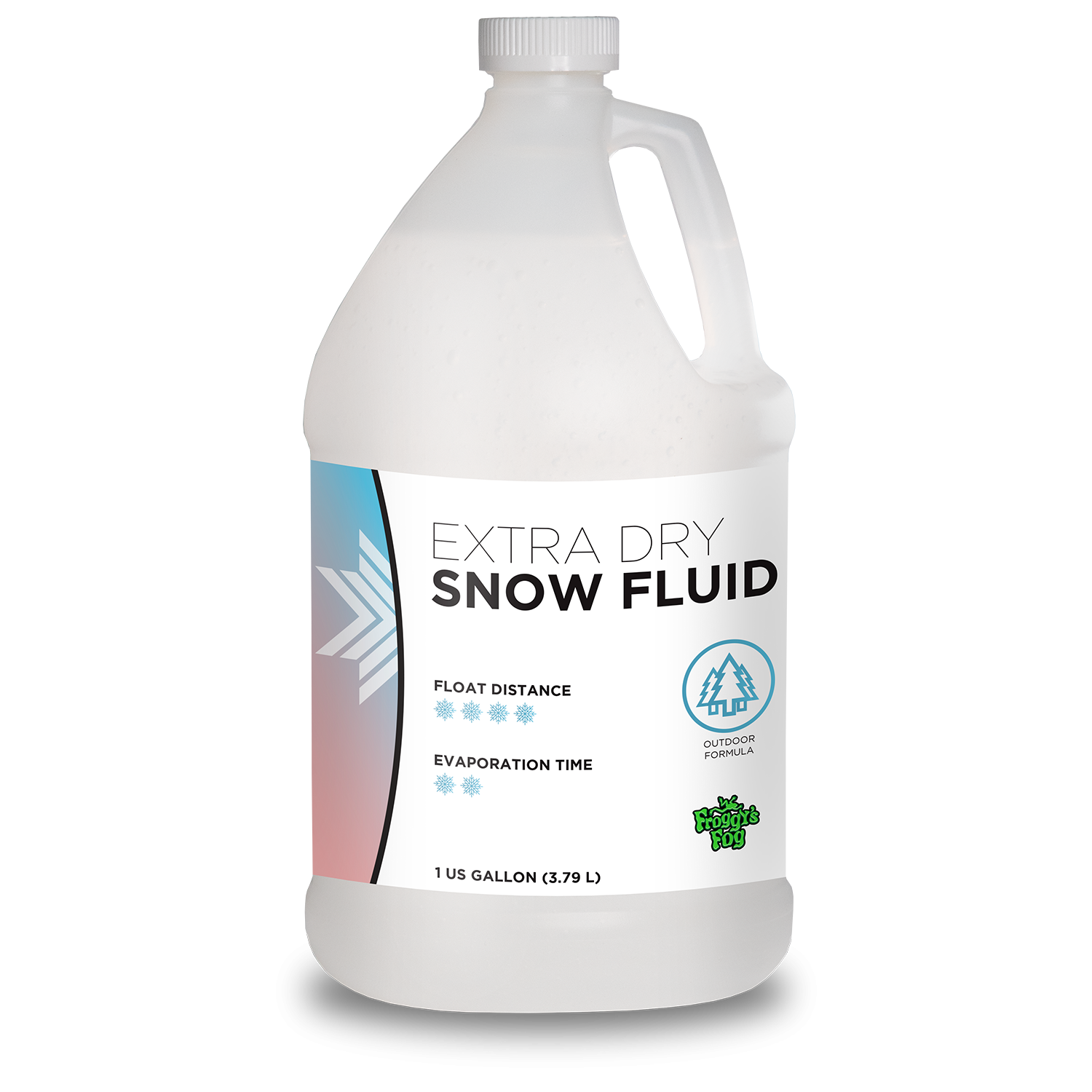 EXTRA DRY - OUTDOOR FORMULA - Snow Juice Machine Fluid - Froggys Flakes (>30 Foot Float / Drop) Highly Evaporative Formula