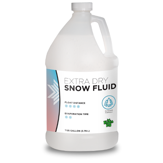 EXTRA DRY - OUTDOOR FORMULA - Snow Juice Machine Fluid - Froggys Flakes (>30 Foot Float / Drop) Highly Evaporative Formula