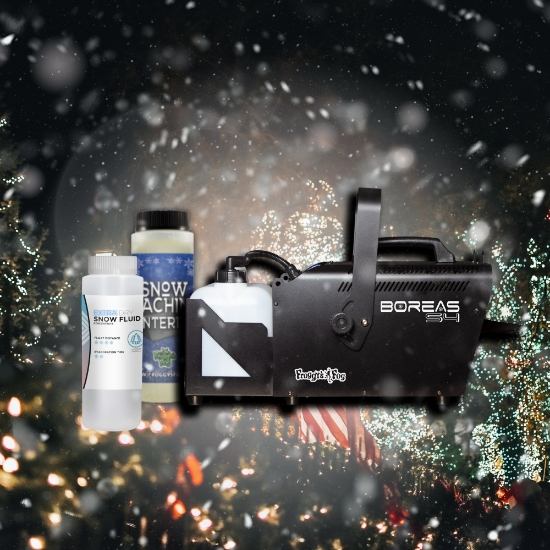 Froggy's Fog® - Boreas S4® Snow Machine Blizzard Bundle - Machine - 8 oz. Extra Dry Snow Fluid Concentrate - 1 oz. Machine Winterizer Fluid - FSM-BOREAS-S4-2025-PKG