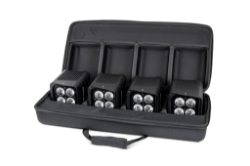 4-Pack AirPar HEX 4 Bundle with Hardshell Case AirPar Hex 4 Bundle, 4-pack bundle with hardshell case, 4-Pack AirPar HEX 4 Bundle with Hardshell Case, Colorkey lights, lights with traveling case, RGBAW-UV lights, battery-powered lights, smartphone controlable lights, DMX lighting, special effects lighting, small venue lighting, haunted house lighting