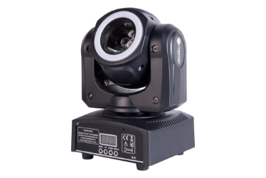 Mover Halo Beam QUAD MKII Mover Halo Beam Quad MKII, Colorkey mover beams, mover beam, moving head lights, stage lighting, special effects lighting, small venue lighting, Colorkey, RGB LED halo, RGB lights, LED lights, sound activated lighting
