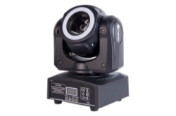 Mover Halo Beam QUAD MKII Mover Halo Beam Quad MKII, Colorkey mover beams, mover beam, moving head lights, stage lighting, special effects lighting, small venue lighting, Colorkey, RGB LED halo, RGB lights, LED lights, sound activated lighting